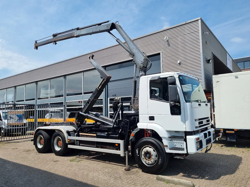 Iveco Eurotrakker 6X4 CURSOR 480 PK 20T HOOKLIFT 10.4 TM HIAB CRANE - Мултилифт с кука камион, Камион с кран: снимка 1 Iveco Eurotrakker 6X4 CURSOR 480 PK 20T HOOKLIFT 10.4 TM HIAB CRANE - Мултилифт с кука камион, Камион с кран: снимка 1