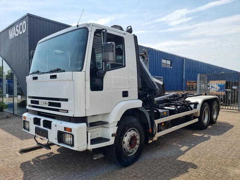 Iveco Eurotrakker 6X4 CURSOR 480 PK 20T HOOKLIFT 10.4 TM HIAB CRANE - Мултилифт с кука камион, Камион с кран: снимка 4 Iveco Eurotrakker 6X4 CURSOR 480 PK 20T HOOKLIFT 10.4 TM HIAB CRANE - Мултилифт с кука камион, Камион с кран: снимка 4