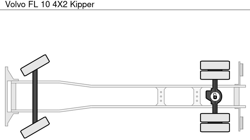 Самосвал камион Volvo FL 10 4X2 Kipper: снимка 11