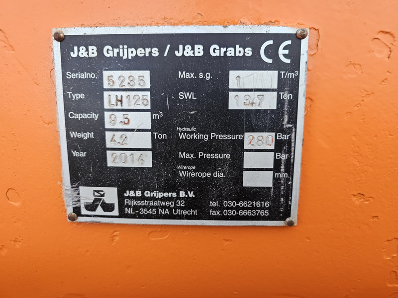 Jb clamshell 9500 liter sennebogen sennebogen liebherr lh fuchs mhl - Грайферна кофа за Строителна техника: снимка 5 Jb clamshell 9500 liter sennebogen sennebogen liebherr lh fuchs mhl - Грайферна кофа за Строителна техника: снимка 5