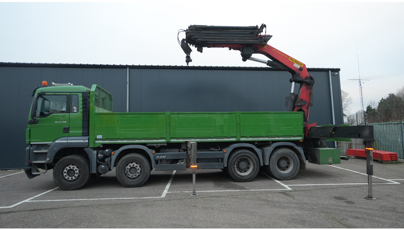 MAN TGS 41.460 8X4 OPEN BOX WITH PALFINGER PK 40002 EH CRANE 384.000KM - Камион с кран: снимка 1 MAN TGS 41.460 8X4 OPEN BOX WITH PALFINGER PK 40002 EH CRANE 384.000KM - Камион с кран: снимка 1