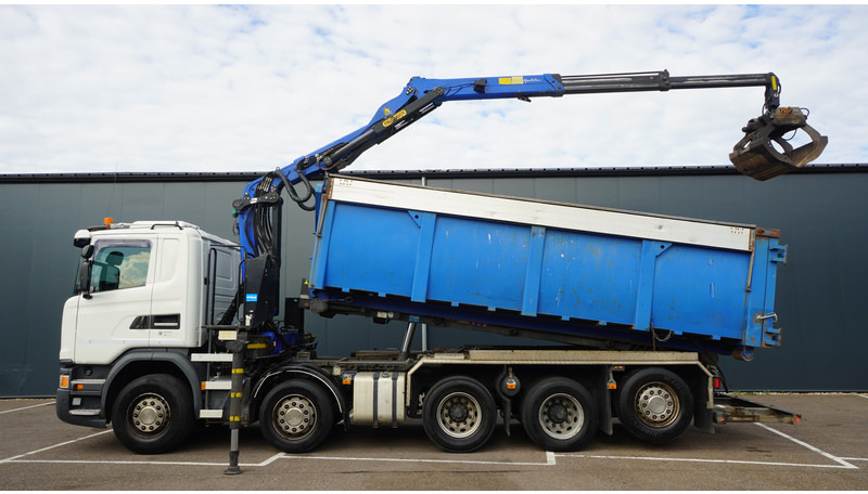 Scania G 490 10X4 CABLE SYSTEM TRUCK WITH PALFINGER Q180Z95TR CRANE - Камион с кран: снимка 1 Scania G 490 10X4 CABLE SYSTEM TRUCK WITH PALFINGER Q180Z95TR CRANE - Камион с кран: снимка 1