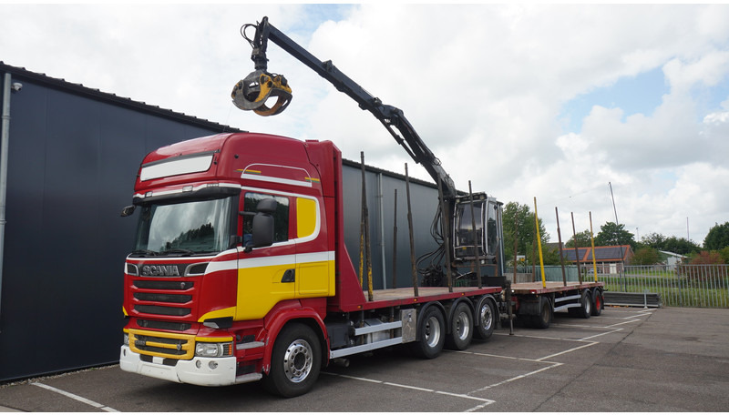 Scania R 580 V8 8X4 LOGTRANSPORT COMBI WITH MTDK YEAR 2012 TRAILER KESLA 46 CRANE - Камион за дърва, Камион с кран: снимка 3 Scania R 580 V8 8X4 LOGTRANSPORT COMBI WITH MTDK YEAR 2012 TRAILER KESLA 46 CRANE - Камион за дърва, Камион с кран: снимка 3