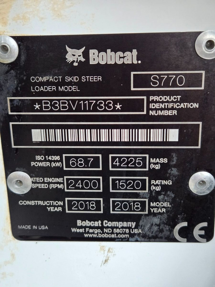 Bobcat S 770 - Колесен товарач: снимка 3 Bobcat S 770 - Колесен товарач: снимка 3