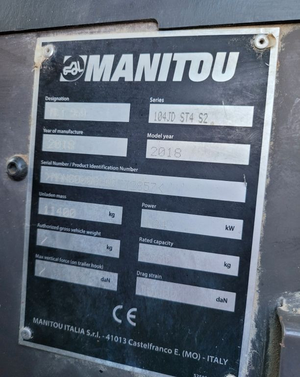 Телескопичен товарач Manitou MLT 960: снимка 11