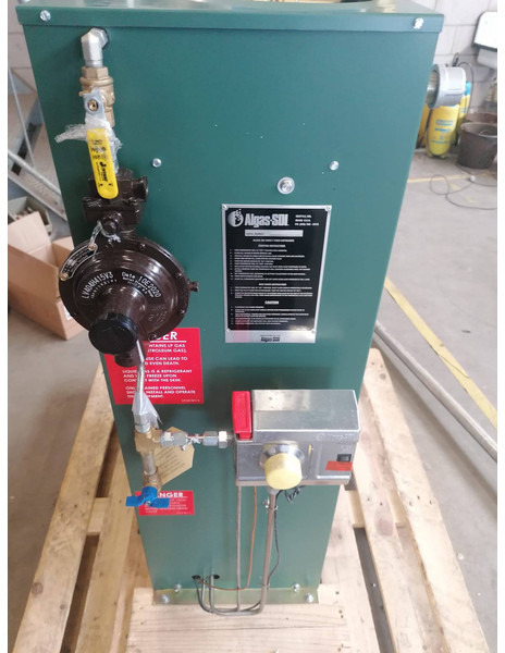 Algas Direct Fired Vaporizer Gas, Lpg, Gpl, Gaz, Propane, Butane heating medium is water Several models 80- 240 kg/h vaporization capacity with CE - Двигател и части за Камион: снимка 2 Algas Direct Fired Vaporizer Gas, Lpg, Gpl, Gaz, Propane, Butane heating medium is water Several models 80- 240 kg/h vaporization capacity with CE - Двигател и части за Камион: снимка 2