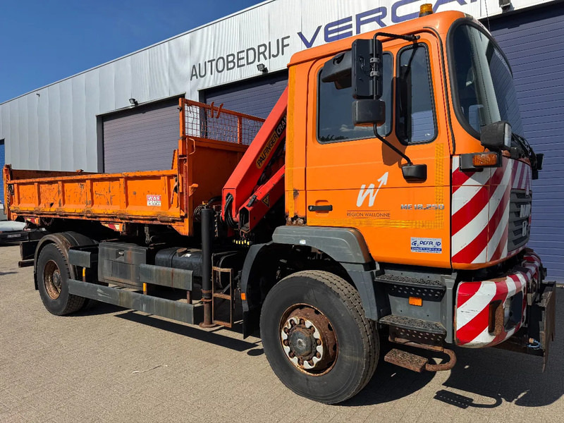 MAN ME 18.250 4X4 **BELGIAN TRUCK+PALFINGER PK8500** - Самосвал камион, Камион с кран: снимка 1 MAN ME 18.250 4X4 **BELGIAN TRUCK+PALFINGER PK8500** - Самосвал камион, Камион с кран: снимка 1