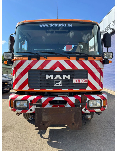 MAN ME18.250 **4x4-TIPPER+PALFINGER PK8500-BELGIAN TRUCK** - Самосвал камион, Камион с кран: снимка 2 MAN ME18.250 **4x4-TIPPER+PALFINGER PK8500-BELGIAN TRUCK** - Самосвал камион, Камион с кран: снимка 2