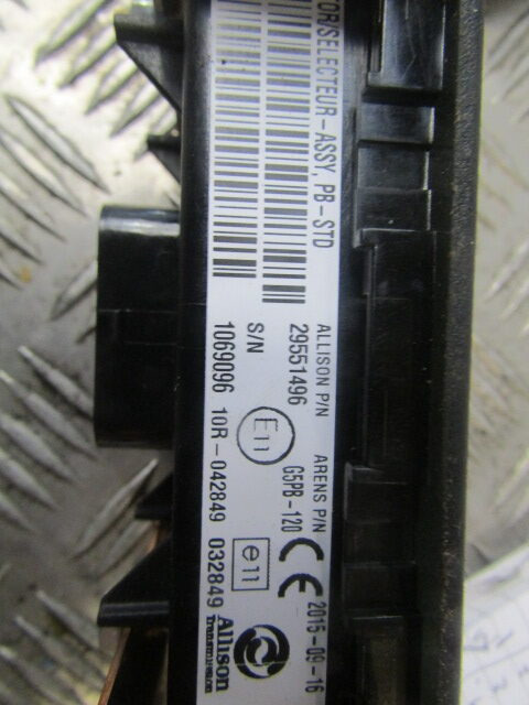 DAF LF 220 EURO 6 ALLISON AUTO GEARCHANGE SELECTOR MODULE P/NO 29551496 - Електрическа система за Комунална/ Специална техника: снимка 2 DAF LF 220 EURO 6 ALLISON AUTO GEARCHANGE SELECTOR MODULE P/NO 29551496 - Електрическа система за Комунална/ Специална техника: снимка 2