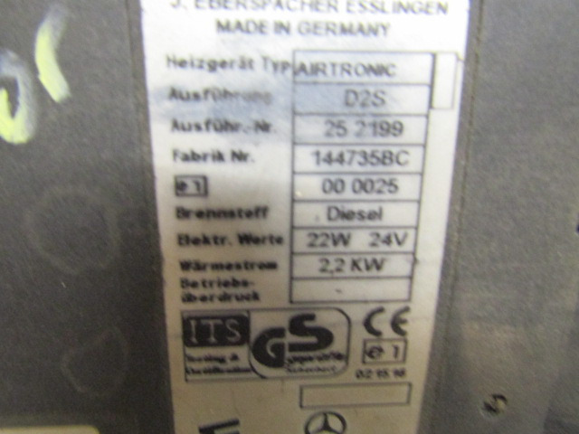 EBERSPACHER “AIRTRONIC” NIGHT HEATER TYPE D2 & D1LC CHOICE AVAILABLE SUITS MAN AND MERCEDES - Кабина и интериор за Камион: снимка 4 EBERSPACHER “AIRTRONIC” NIGHT HEATER TYPE D2 & D1LC CHOICE AVAILABLE SUITS MAN AND MERCEDES - Кабина и интериор за Камион: снимка 4