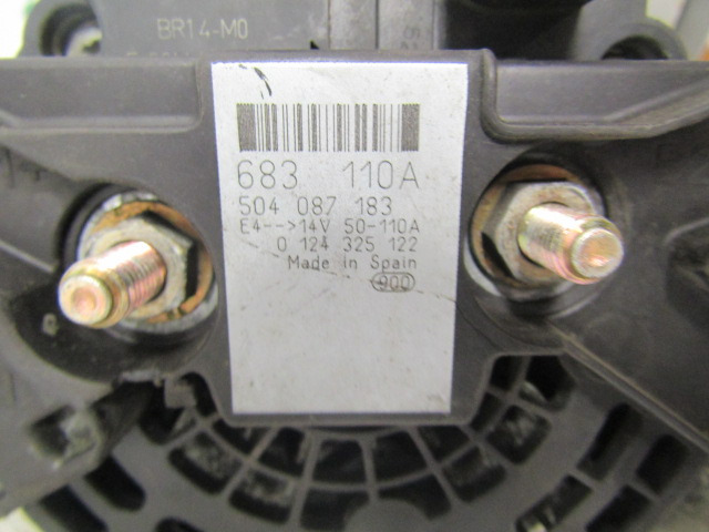 IVECO DAILY 3.0 (FICE 3481C) ALTERNATOR 110AMP P/NO 504087183 - Електрическа система за Камион: снимка 2 IVECO DAILY 3.0 (FICE 3481C) ALTERNATOR 110AMP P/NO 504087183 - Електрическа система за Камион: снимка 2