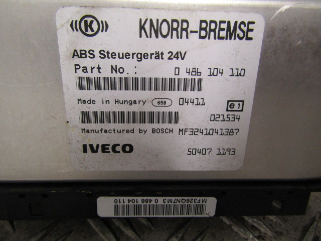 IVECO TECTOR 75E17/18 ABS ECU P/NO 504071193/486104110 - Блок за управление за Камион: снимка 2 IVECO TECTOR 75E17/18 ABS ECU P/NO 504071193/486104110 - Блок за управление за Камион: снимка 2