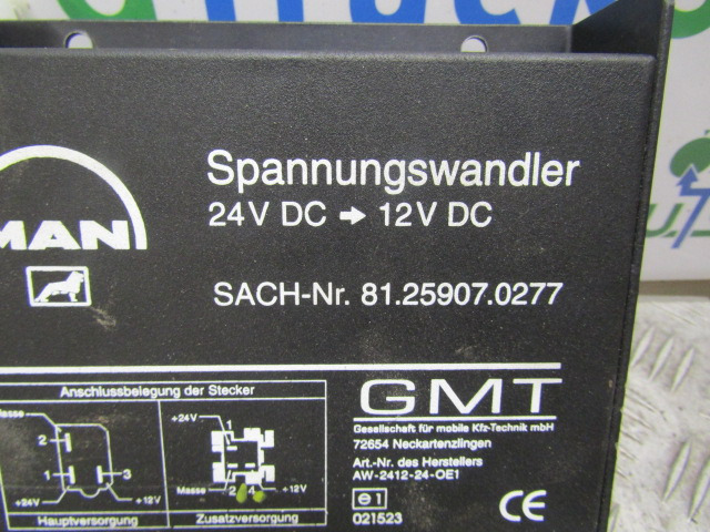 MAN TGM/TGL VOLTAGE DROPPER 24-12V P/NO 81.25907.0277 - Електрическа система за Камион: снимка 2 MAN TGM/TGL VOLTAGE DROPPER 24-12V P/NO 81.25907.0277 - Електрическа система за Камион: снимка 2