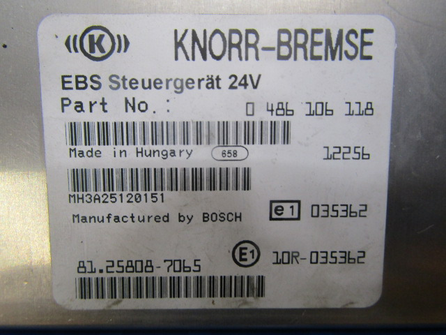 MAN TGS EBS ECU P/NO 81.25808.7065 - Блок за управление за Камион: снимка 2 MAN TGS EBS ECU P/NO 81.25808.7065 - Блок за управление за Камион: снимка 2