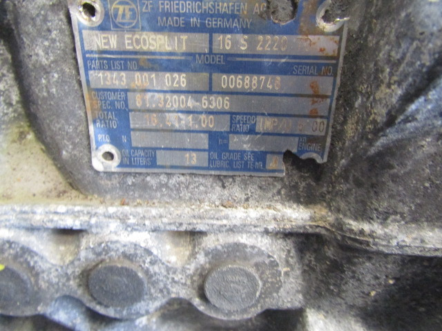 MAN TGS ZF 16S 2220TD MANUAL GEARBOX - Двигател и части за Камион: снимка 3 MAN TGS ZF 16S 2220TD MANUAL GEARBOX - Двигател и части за Камион: снимка 3