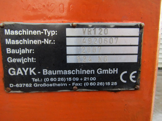 GAYK VR120 BARRIER DRIVE HAMMER - Прикачен инвентар за Комунална/ Специална техника: снимка 4 GAYK VR120 BARRIER DRIVE HAMMER - Прикачен инвентар за Комунална/ Специална техника: снимка 4