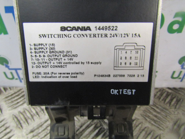 SCANIA P94 VOLTAGE CONVERTER P/NO 1449522 - Блок за управление за Камион: снимка 2 SCANIA P94 VOLTAGE CONVERTER P/NO 1449522 - Блок за управление за Камион: снимка 2