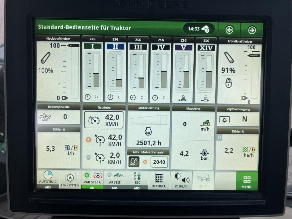 Трактор John Deere 6250R: снимка 14