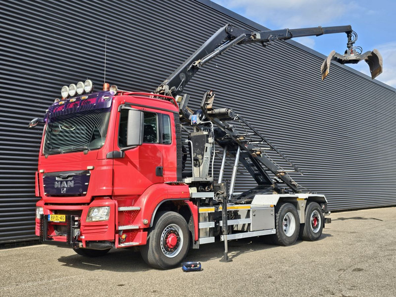 MAN TGS 26.400 / 6x4H-2 / HMF Z KRAAN + CONTAINERSYSTEM - Камион с кабелна система, Камион с кран: снимка 1 MAN TGS 26.400 / 6x4H-2 / HMF Z KRAAN + CONTAINERSYSTEM - Камион с кабелна система, Камион с кран: снимка 1