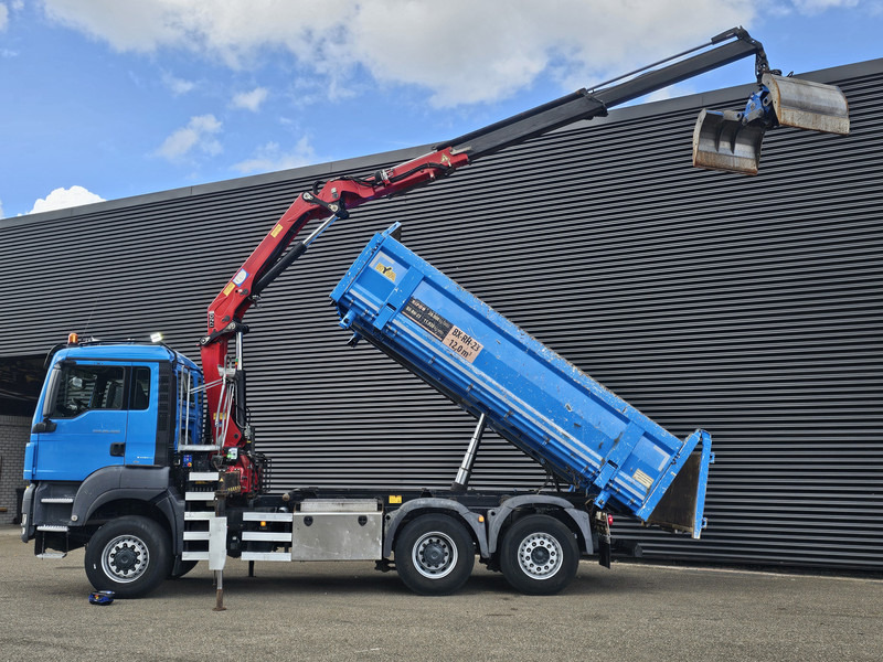MAN TGS 28.400 6X4-4 BL / CRANE + 2 SIDE TIPPER - Самосвал камион, Камион с кран: снимка 2 MAN TGS 28.400 6X4-4 BL / CRANE + 2 SIDE TIPPER - Самосвал камион, Камион с кран: снимка 2