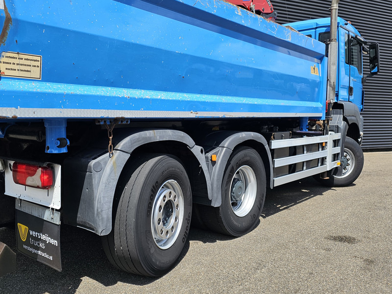Самосвал камион, Камион с кран MAN TGS 28.400 6X4-4 BL / CRANE + 2 SIDE TIPPER: снимка 8