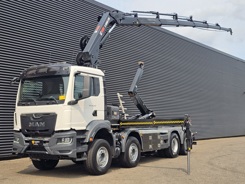 MAN TGS 35.470 8X4 BB / HIAB CRANE + HOOKLIFT - Мултилифт с кука камион, Камион с кран: снимка 1 MAN TGS 35.470 8X4 BB / HIAB CRANE + HOOKLIFT - Мултилифт с кука камион, Камион с кран: снимка 1