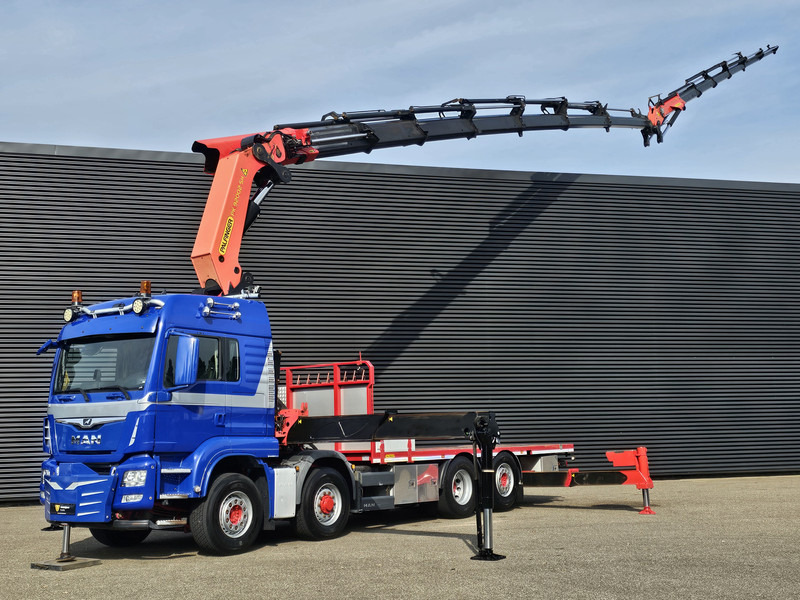 MAN TGS 35.500 8x4-6 / PALFINGER 92 t/m CRANE +JIB - Бордови камион: снимка 1 MAN TGS 35.500 8x4-6 / PALFINGER 92 t/m CRANE +JIB - Бордови камион: снимка 1
