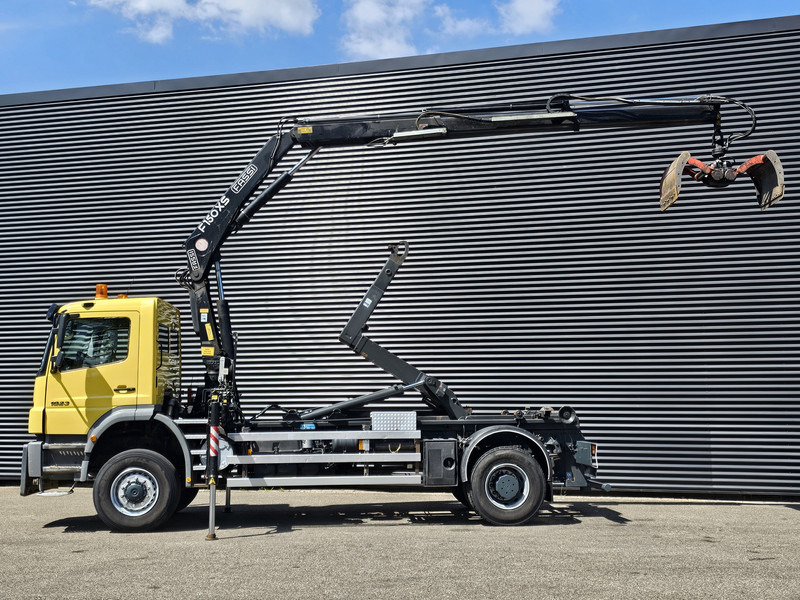 Мултилифт с кука камион, Камион с кран Mercedes-Benz AXOR 1823 4X4 / FASSI CRANE + HOOKLIFT / SPRING SUSPENSION: снимка 7