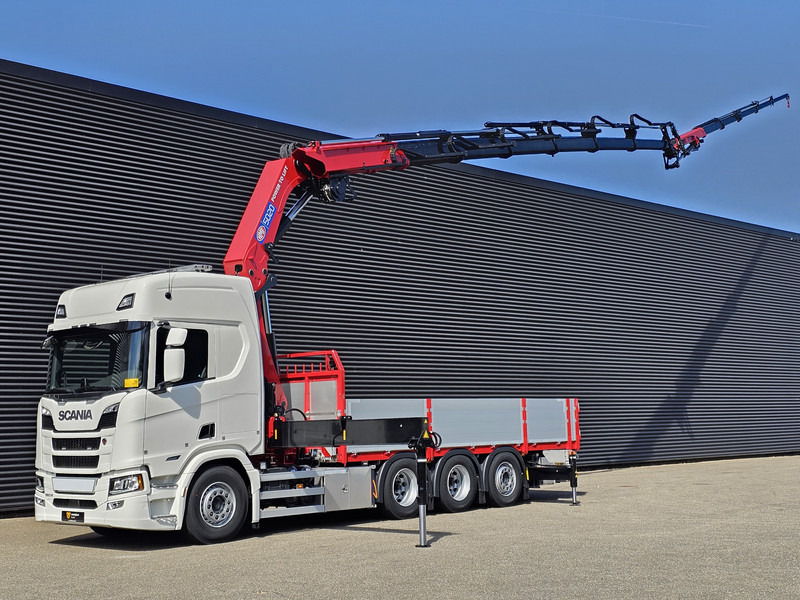 Scania 560R / HMF 50 t/m - JIB / LIER - Бордови камион, Камион с кран: снимка 1 Scania 560R / HMF 50 t/m - JIB / LIER - Бордови камион, Камион с кран: снимка 1
