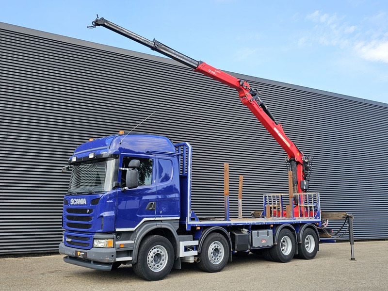 Scania G440 / RETARDER / 8x4 / PALFINGER-EPSILON CRANE - Бордови камион, Камион с кран: снимка 1 Scania G440 / RETARDER / 8x4 / PALFINGER-EPSILON CRANE - Бордови камион, Камион с кран: снимка 1