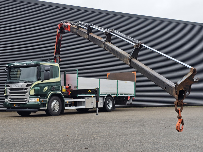 Scania P320 / 4x2 / PALFINGER PK14002 / CRANE/KRAN - Бордови камион, Камион с кран: снимка 4 Scania P320 / 4x2 / PALFINGER PK14002 / CRANE/KRAN - Бордови камион, Камион с кран: снимка 4