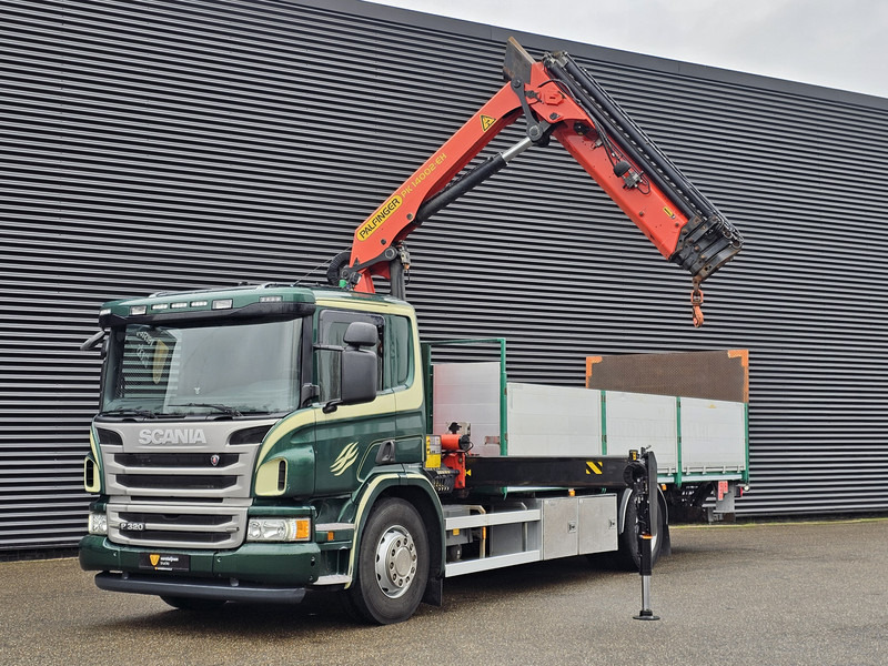 Scania P320 / 4x2 / PALFINGER PK14002 / CRANE/KRAN - Бордови камион, Камион с кран: снимка 3 Scania P320 / 4x2 / PALFINGER PK14002 / CRANE/KRAN - Бордови камион, Камион с кран: снимка 3