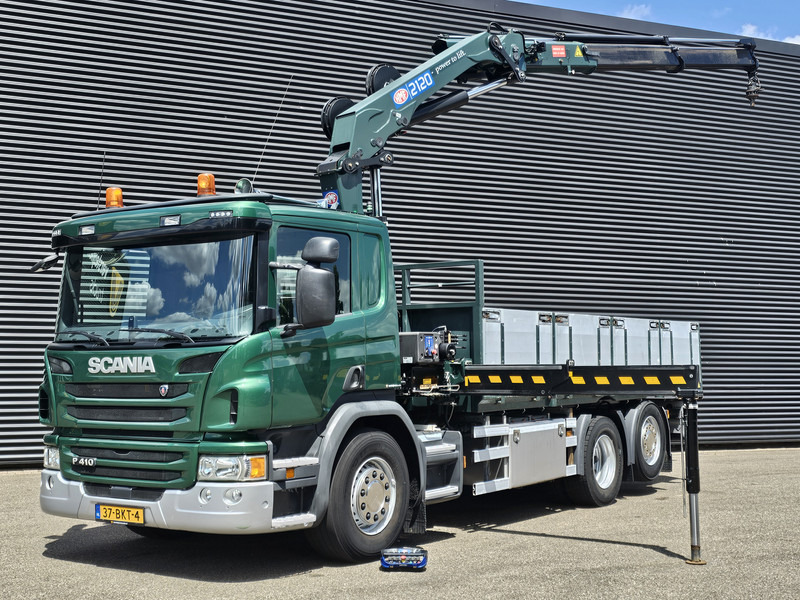 Scania P410 / 6X2-4 / 21 t/m CRANE / KRAN - Бордови камион, Камион с кран: снимка 1 Scania P410 / 6X2-4 / 21 t/m CRANE / KRAN - Бордови камион, Камион с кран: снимка 1