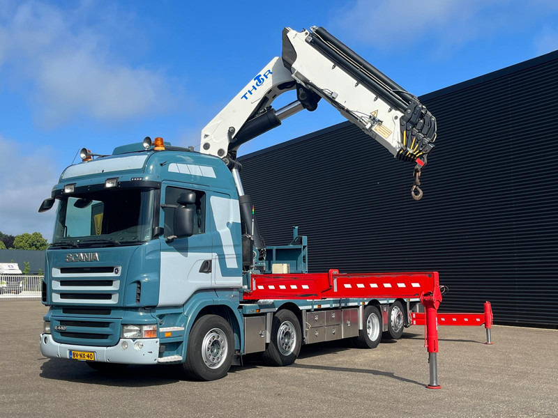 Scania R 440 8X2*6 / HMF THOR K6 - Бордови камион, Камион с кран: снимка 4 Scania R 440 8X2*6 / HMF THOR K6 - Бордови камион, Камион с кран: снимка 4