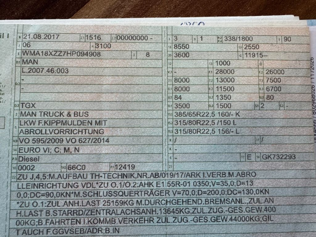 MAN 26.460 6X2 Retarder Klima Navigation guter Zust. - Мултилифт с кука камион: снимка 2 MAN 26.460 6X2 Retarder Klima Navigation guter Zust. - Мултилифт с кука камион: снимка 2