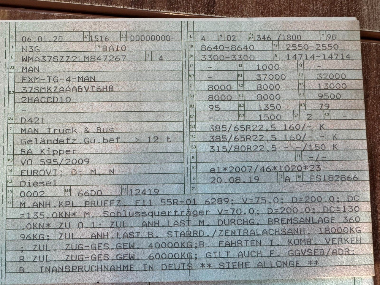 MAN 35.470 8X4 Kipperfahrgestell Reifen 12 X NEU Top - Самосвал камион: снимка 2 MAN 35.470 8X4 Kipperfahrgestell Reifen 12 X NEU Top - Самосвал камион: снимка 2