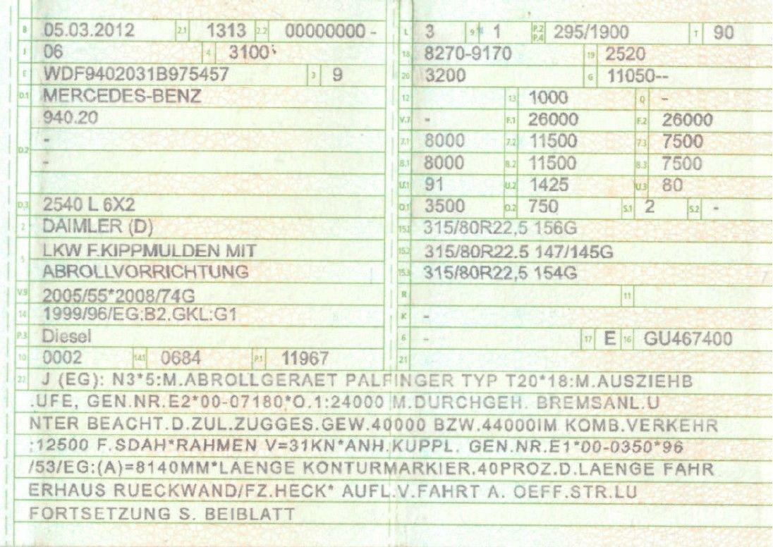 Mercedes-Benz 2540 L 6x2 Palfinger T20 mit hydr. Containerverr - Мултилифт с кука камион: снимка 2 Mercedes-Benz 2540 L 6x2 Palfinger T20 mit hydr. Containerverr - Мултилифт с кука камион: снимка 2