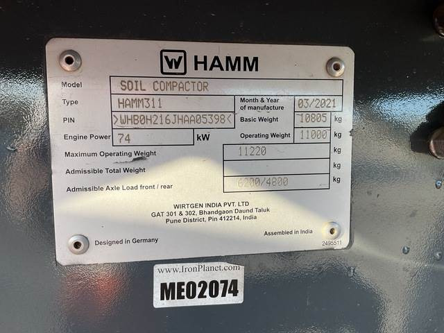 Hamm 311 - Компактор: снимка 5 Hamm 311 - Компактор: снимка 5