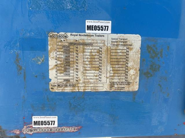 Nooteboom MCO-156-36V - Нискорамна площадка полуремарке: снимка 5 Nooteboom MCO-156-36V - Нискорамна площадка полуремарке: снимка 5