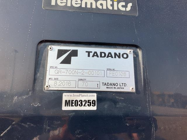 Tadano GR700N-2 - Кран за пресечени терени: снимка 5 Tadano GR700N-2 - Кран за пресечени терени: снимка 5