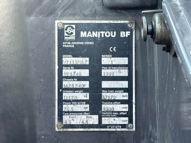 Manitou MT1337SLT - Телескопичен товарач: снимка 5 Manitou MT1337SLT - Телескопичен товарач: снимка 5