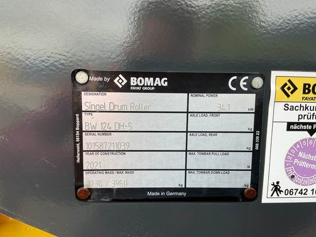 Bomag BW124DH-5 - Компактор: снимка 5 Bomag BW124DH-5 - Компактор: снимка 5