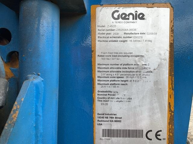 Genie Z45/25 - Артикулираща платформа: снимка 5 Genie Z45/25 - Артикулираща платформа: снимка 5