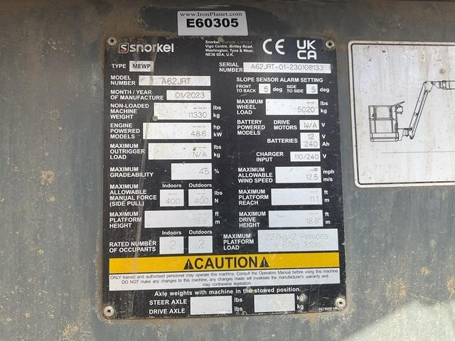 Snorkel A62VRT - Артикулираща платформа: снимка 5 Snorkel A62VRT - Артикулираща платформа: снимка 5