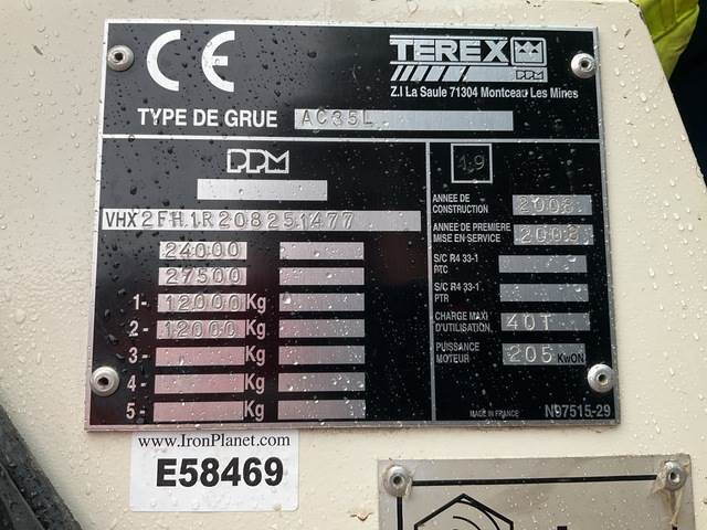 Terex AC35L - Кран за всякакви терени: снимка 5 Terex AC35L - Кран за всякакви терени: снимка 5