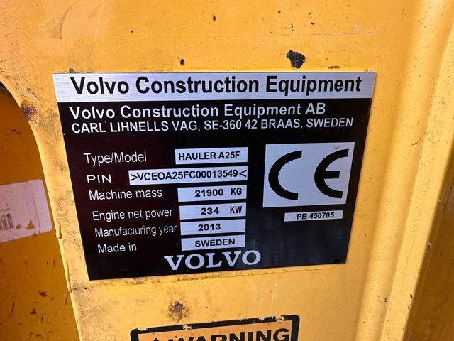 Volvo A25F - Съчленен самосвал: снимка 5 Volvo A25F - Съчленен самосвал: снимка 5