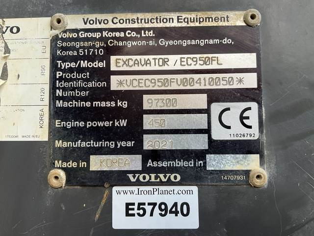 Volvo EC950FL - Верижен багер: снимка 5 Volvo EC950FL - Верижен багер: снимка 5