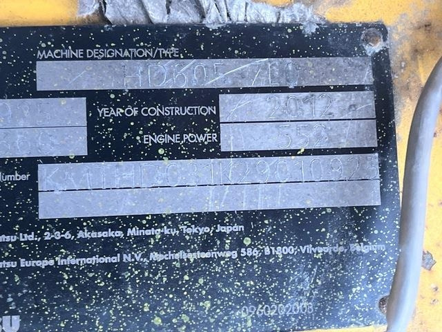 Komatsu HD605-7EO - Кариерен самосвал: снимка 5 Komatsu HD605-7EO - Кариерен самосвал: снимка 5