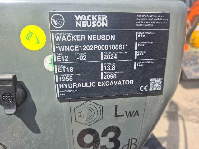 Wacker Neuson ET18 - Мини багер: снимка 4 Wacker Neuson ET18 - Мини багер: снимка 4