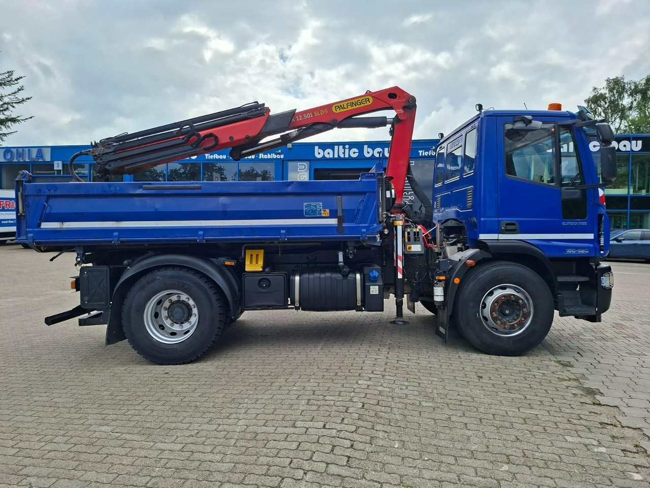 Самосвал камион, Камион с кран Iveco ML180E32K Meiler 3-Seitenkipper Kran 2x AHK: снимка 8